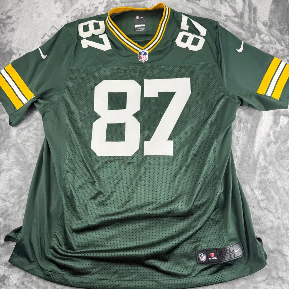 Nike Green Bay Packers Jordy Nelson 87 Jersey Mens XXL Green NFL On Field FA12